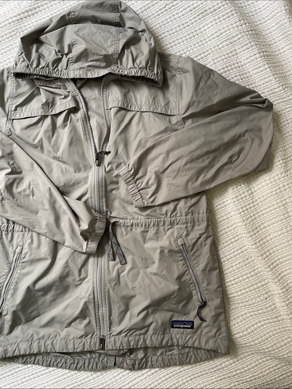 Patagonia Hooded Windbreaker Jacket - Light grey